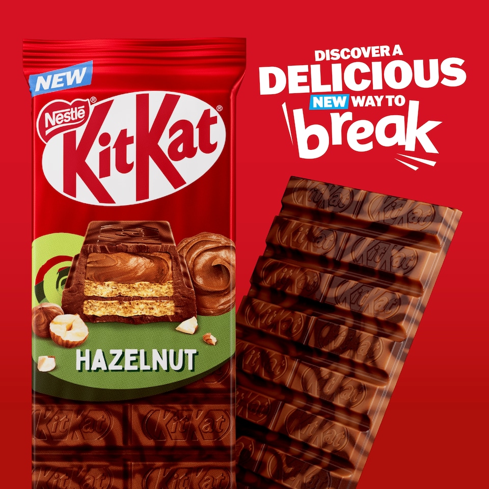image 1 of KitKat Hazelnut Chocolate Sharing Bar 99g