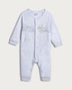 image 1 of Peter Rabbit Cotton Rich Long Sleeved Sleepsuit in Grey