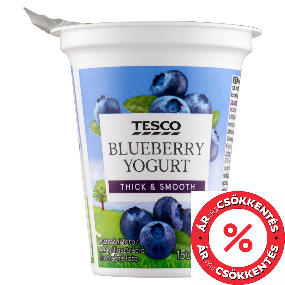 Tesco áfonyás joghurt 150 g