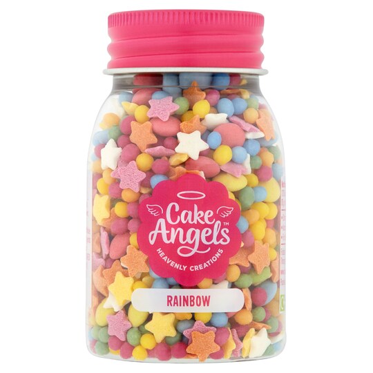 Cake Angels Rainbow Mega Mix Sprinkles 75G Tesco Groceries