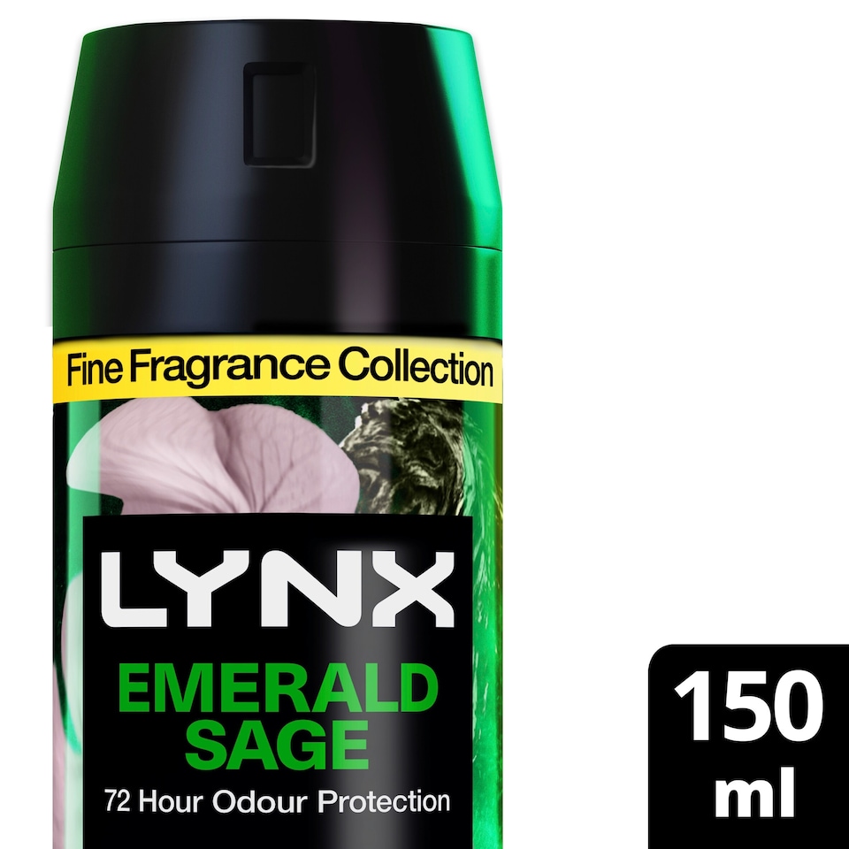 image 1 of Lynx Emerald Sage 72h Fine Fragrance Deodorant Bodyspray for Men 150ml