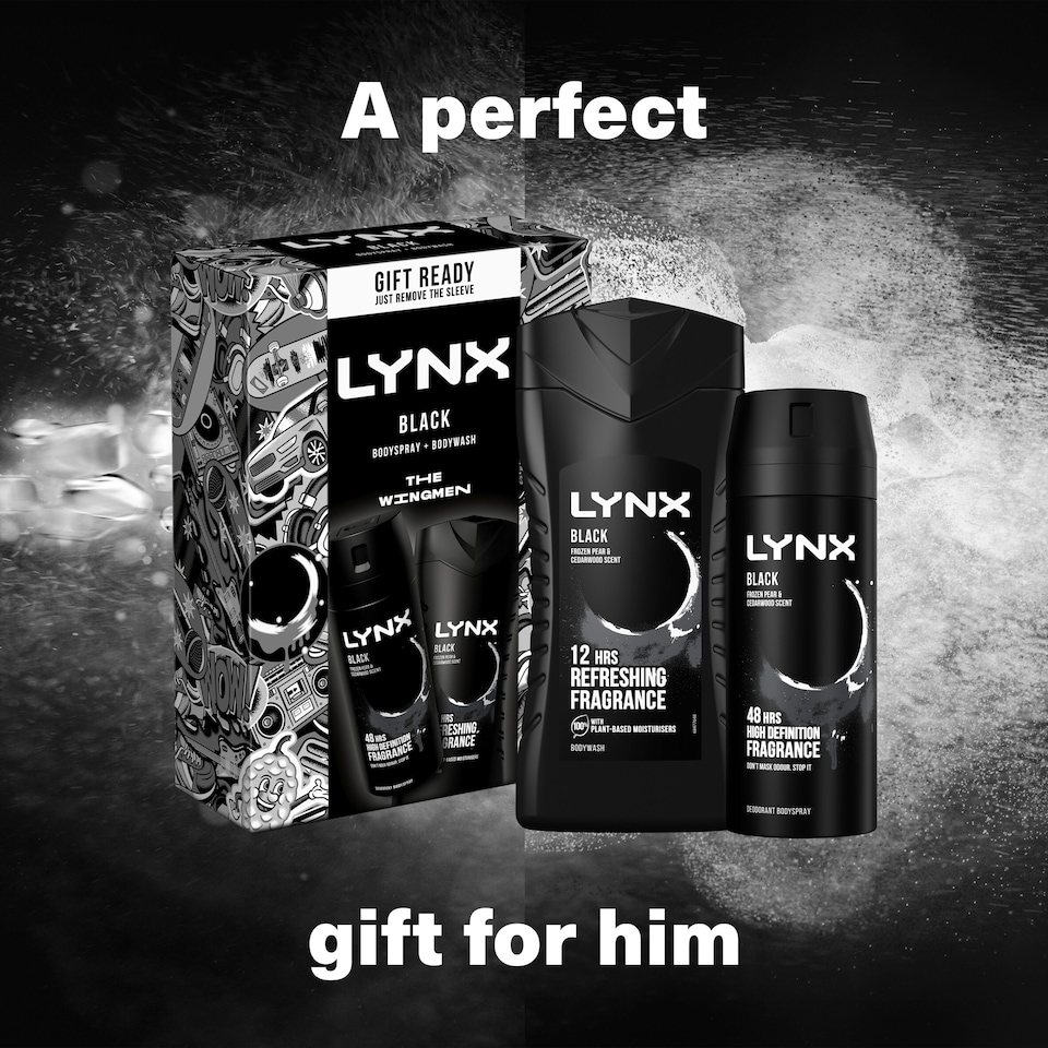image 1 of Lynx Black Bodyspray & Bodywash Gift Set