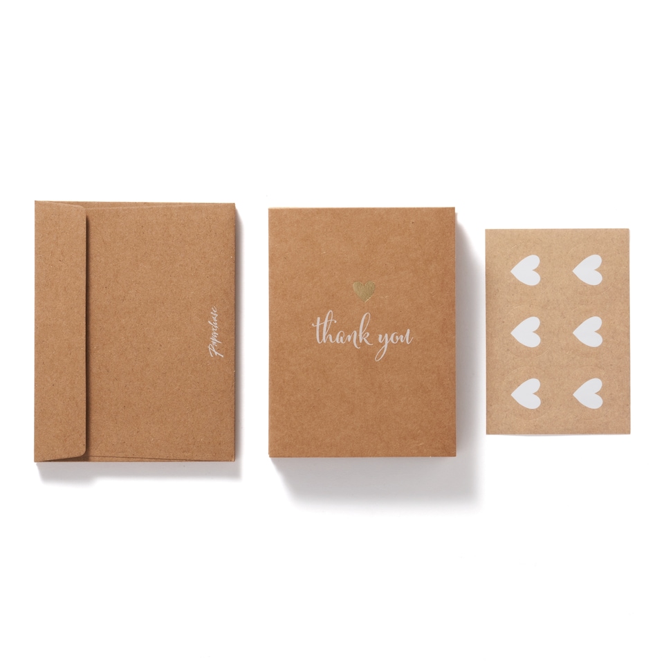 image 1 of Paperchase ReKrafted 6 Pack 'Thank You' Cards