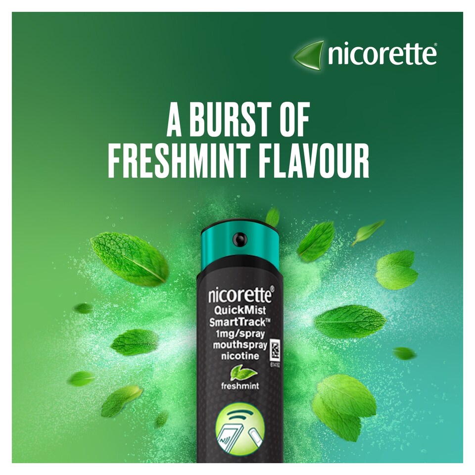 image 1 of Nicorette QuickMist SmartTrack Nicotine Mouthspray - Freshmint Duo