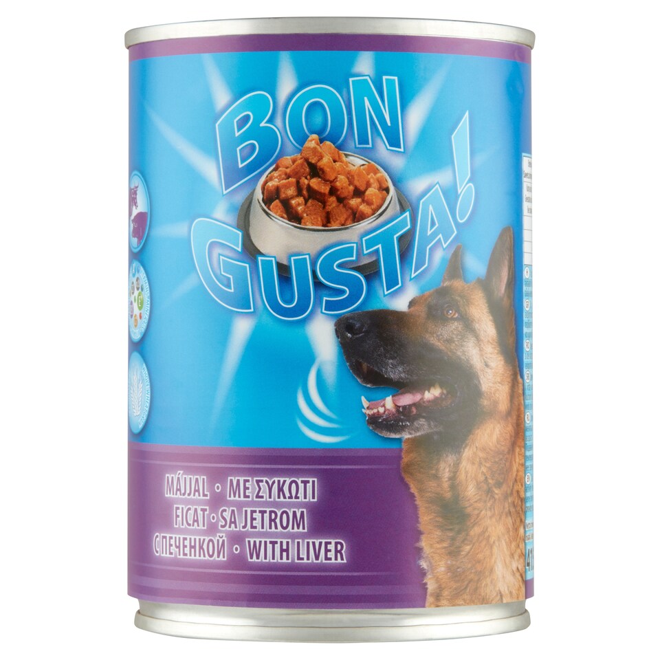 Bon Gusta! Complete Pet Food for Adult Dogs with Liver 415 g