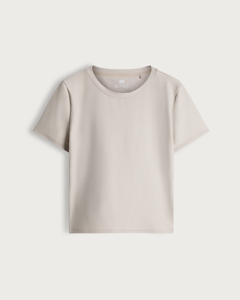 image 1 of F&F Active Short Sleeved T-Shirt in Cream