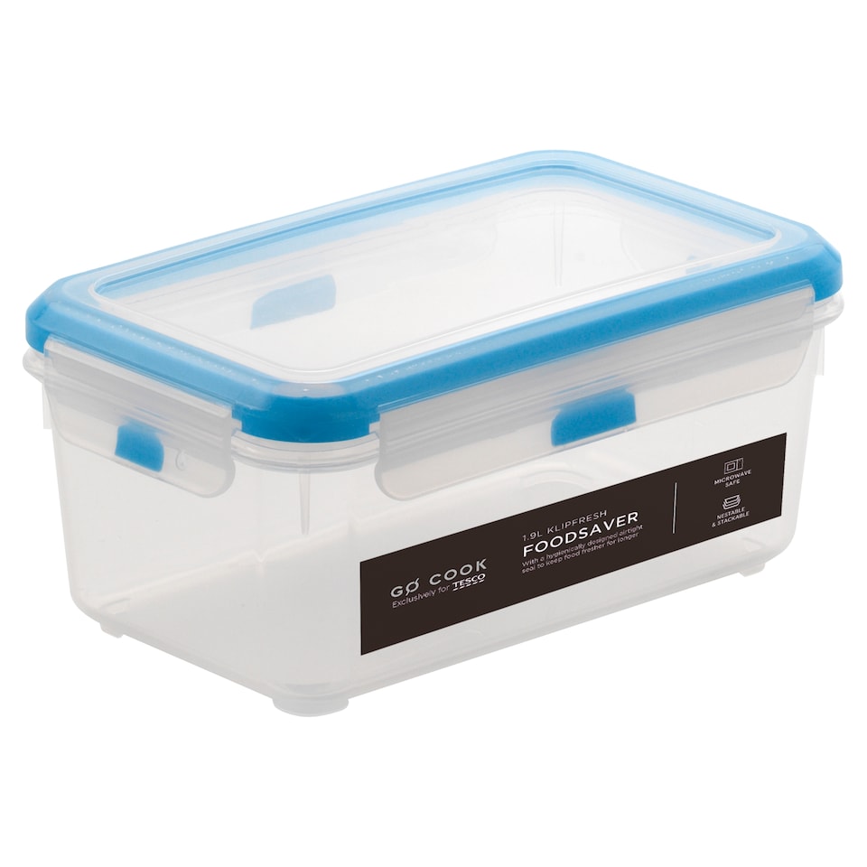 image 1 of Go Cook Klipfresh Rectangle Food Storage 1.9L