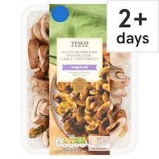 Tesco Sliced Mushrooms with Butter Garlic & Parsley 200g