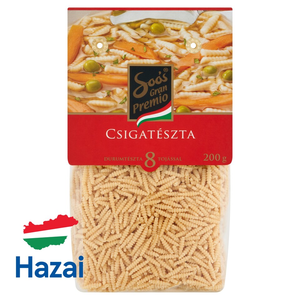 Soós Gran Premio Rotini Dried Durum Pasta with 8 Eggs 200 g