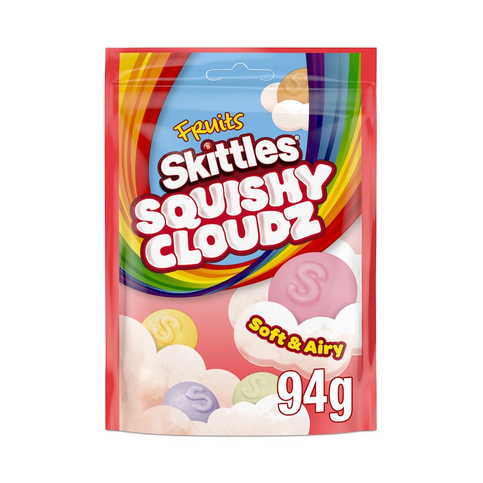 Skittles Squishy Cloudz Chewy Sweets Fruit Flavoured 94g