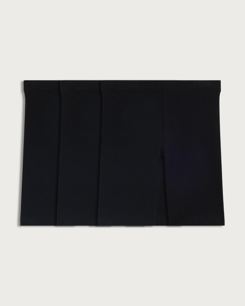 image 1 of F&F Girls 3-Pack Cotton Rich Cycling Shorts in Black