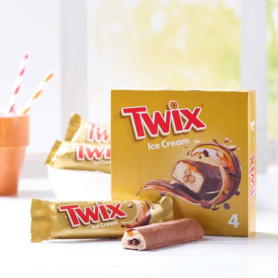image 1 of Twix Ice Cream Bars 4x43.1ml
