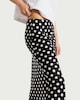 image 2 of F&F Polka Dot Maxi Skirt in Black