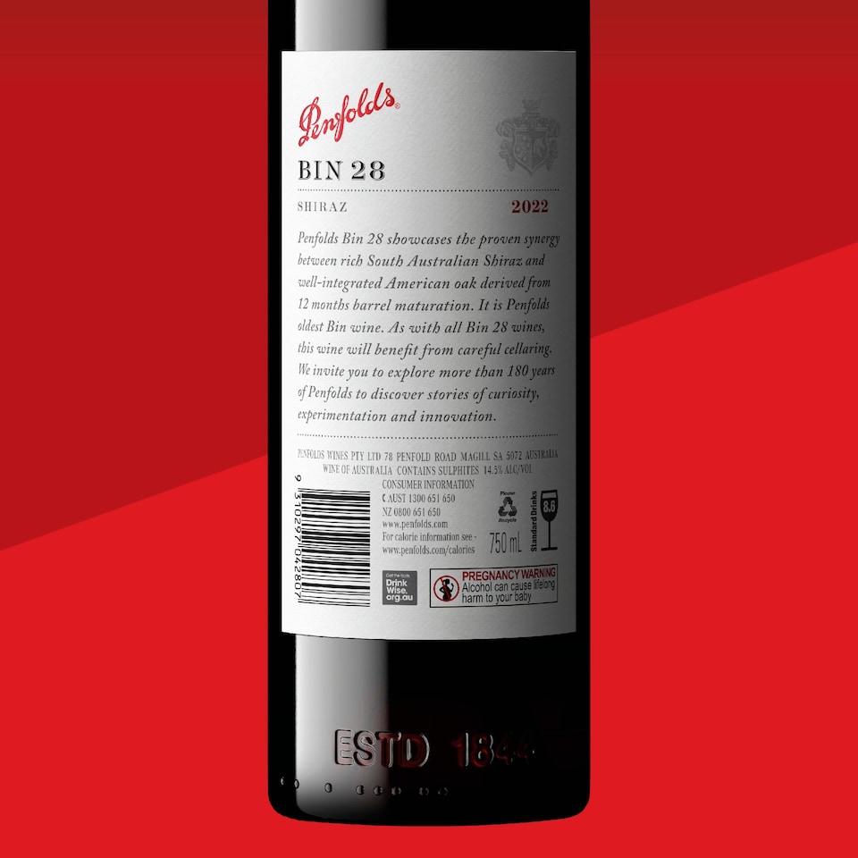image 1 of Penfolds Shiraz Bin 28 75Cl