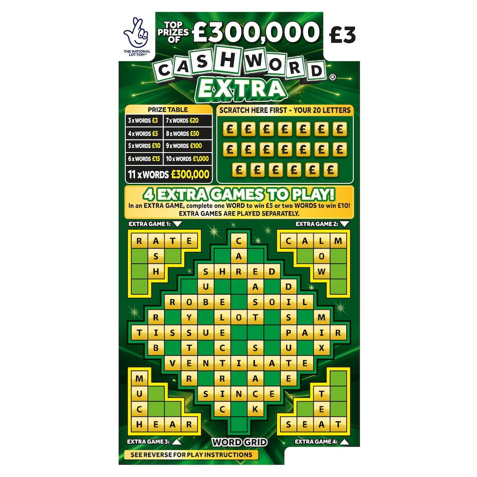 Cashword Extra Scratchcard