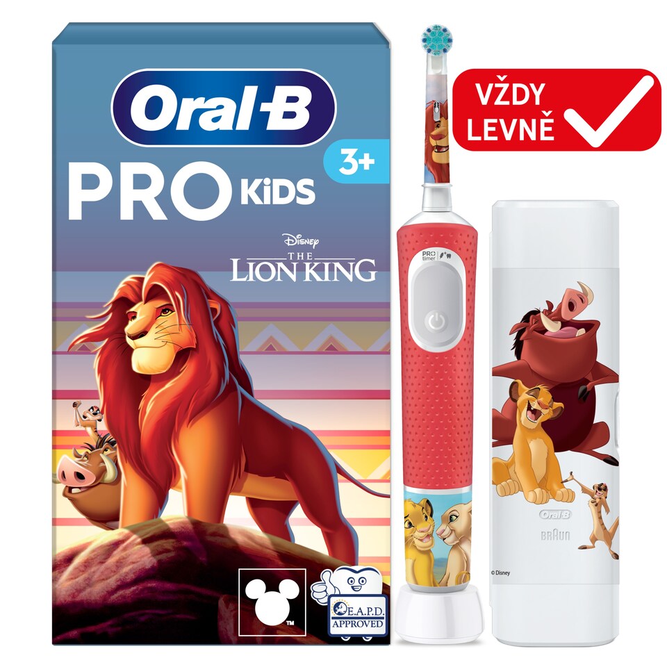 Obrázek 1 pro produkt Oral-B Pro Kids Lví Král Elektrický Zubní Kartáček S Designem Od Brauna