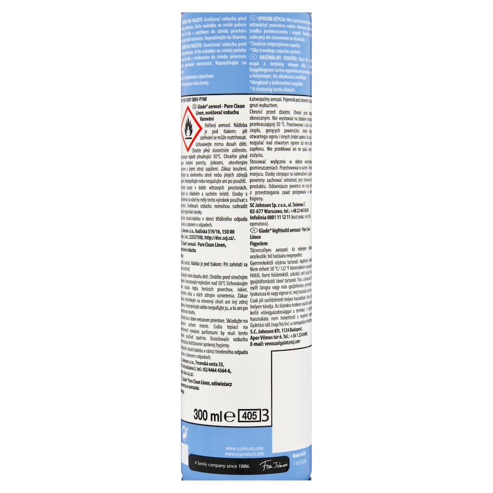 image 1 of Glade Pure Clean Linen Air Freshener 300 ml