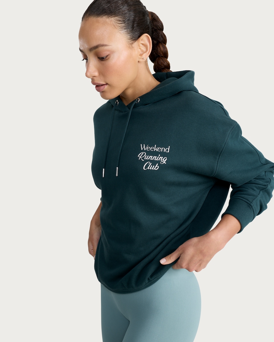 image 1 of F&F Active AFTERCLASS Slogan Hoodie in Green