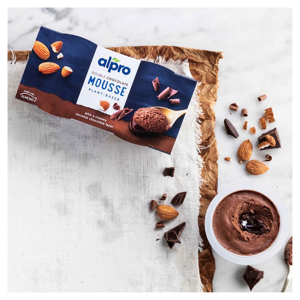 image 1 of Alpro Double Chocolate Dairy Free Vegan Soya Dessert 2x70g 