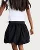 image 2 of F&F Girls Pure Cotton Bubble Hem Skirt in Black