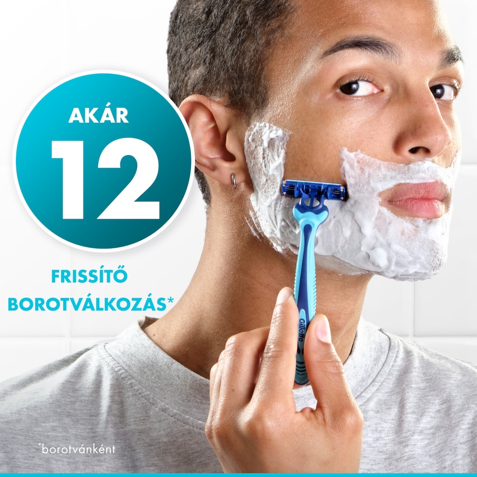 Gillette Blue3 Plus Cool, Eldobható Borotva Férfiaknak,  Darabos Kiszerelés  1. kép
