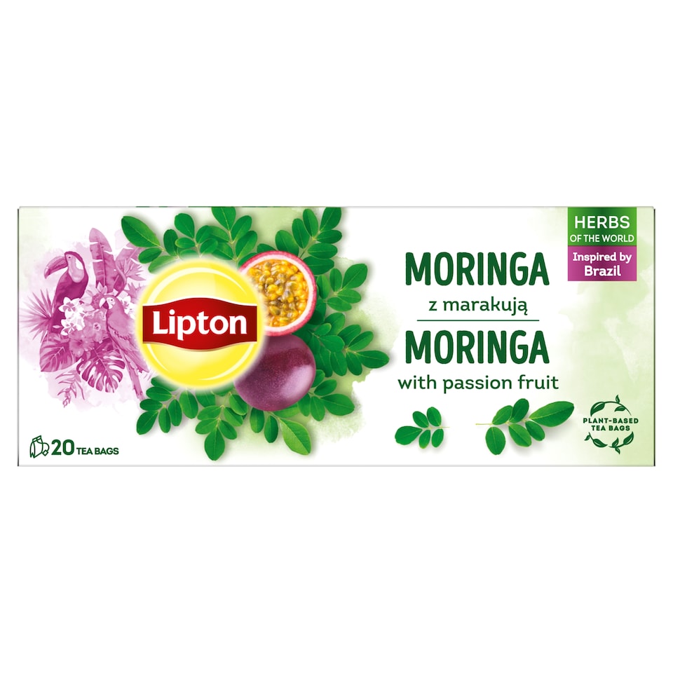 Lipton Moringa ochutený bylinný čaj 20 vrecúšok 18 g