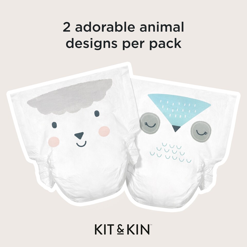 image 1 of Kit & Kin Nappies Size1 Panda 20 Pack 2-6Kg 4-13Lbs