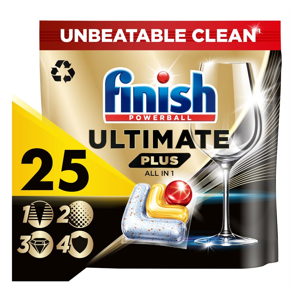 image 1 of Finish Ultimate Plus All In One 25 Lemon tablets 305g