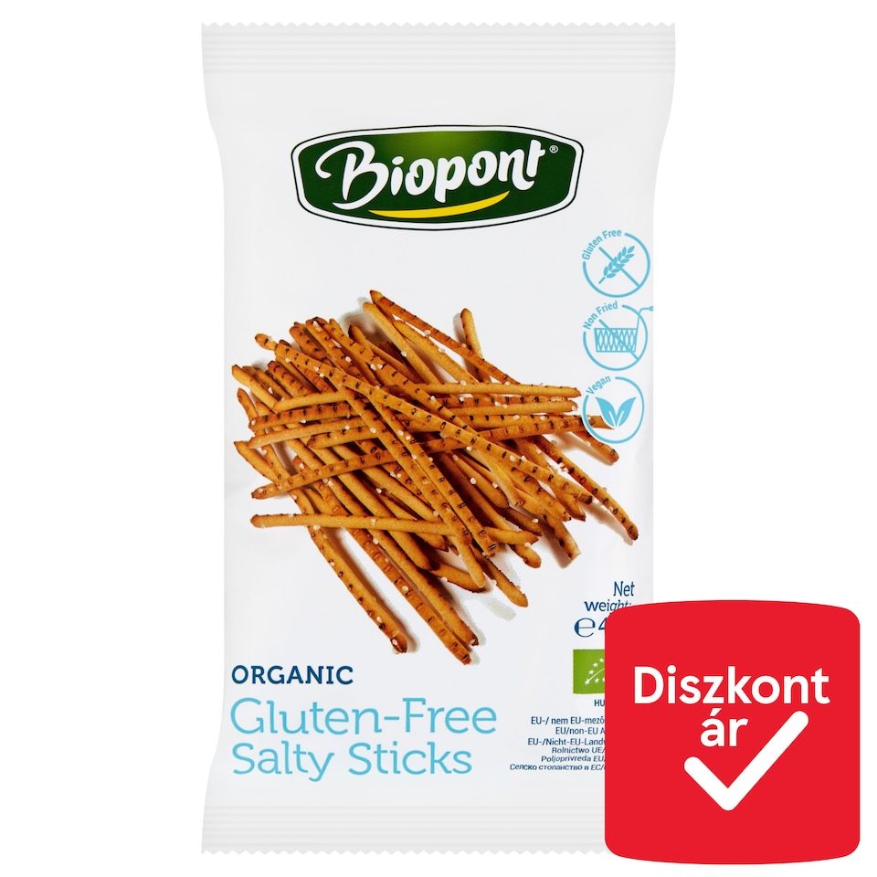 Biopont bio gluténmentes dekor-sós sóspálcika 45 g