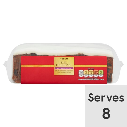 Tesco Iced Top Rich Fruit Cake Bar 400G