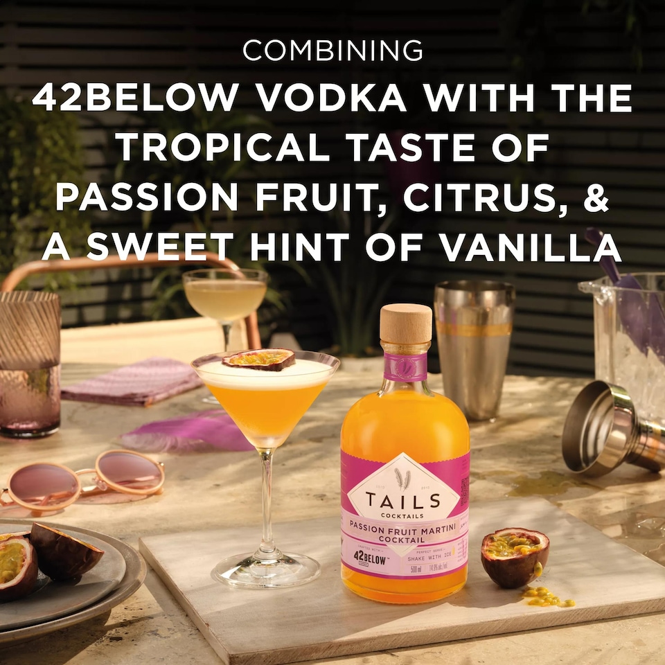 image 1 of Tails Cocktails Passion Fruit Martini Cocktail 500Ml