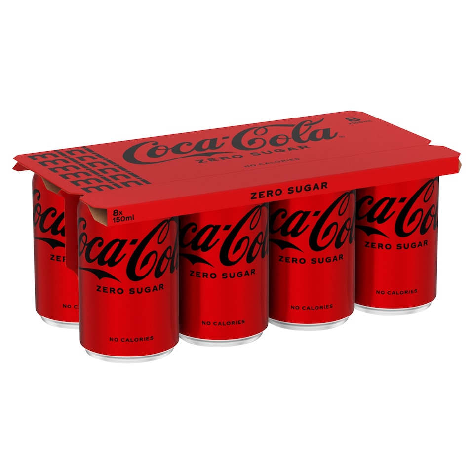 Coca-Cola Zero Sugar Soft Drink 8 x 150ml