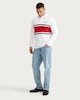 image 2 of F&F Pure Cotton England Stripe Rugby Shirt in White