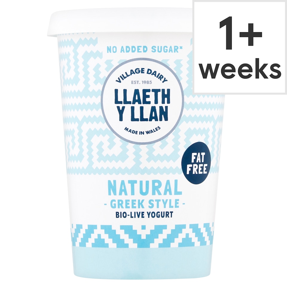 Llaeth Y Llan Fat Free Natural Yogurt 450G