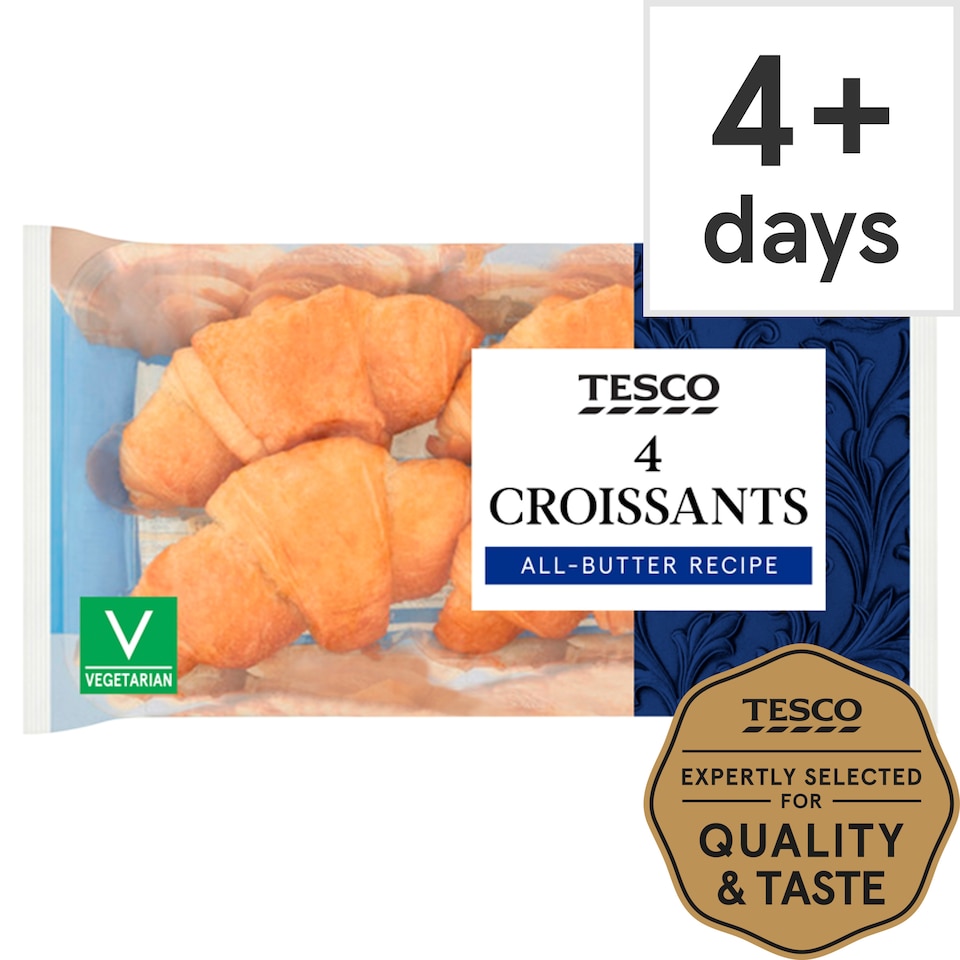 Tesco All Butter Croissants 4 Pack