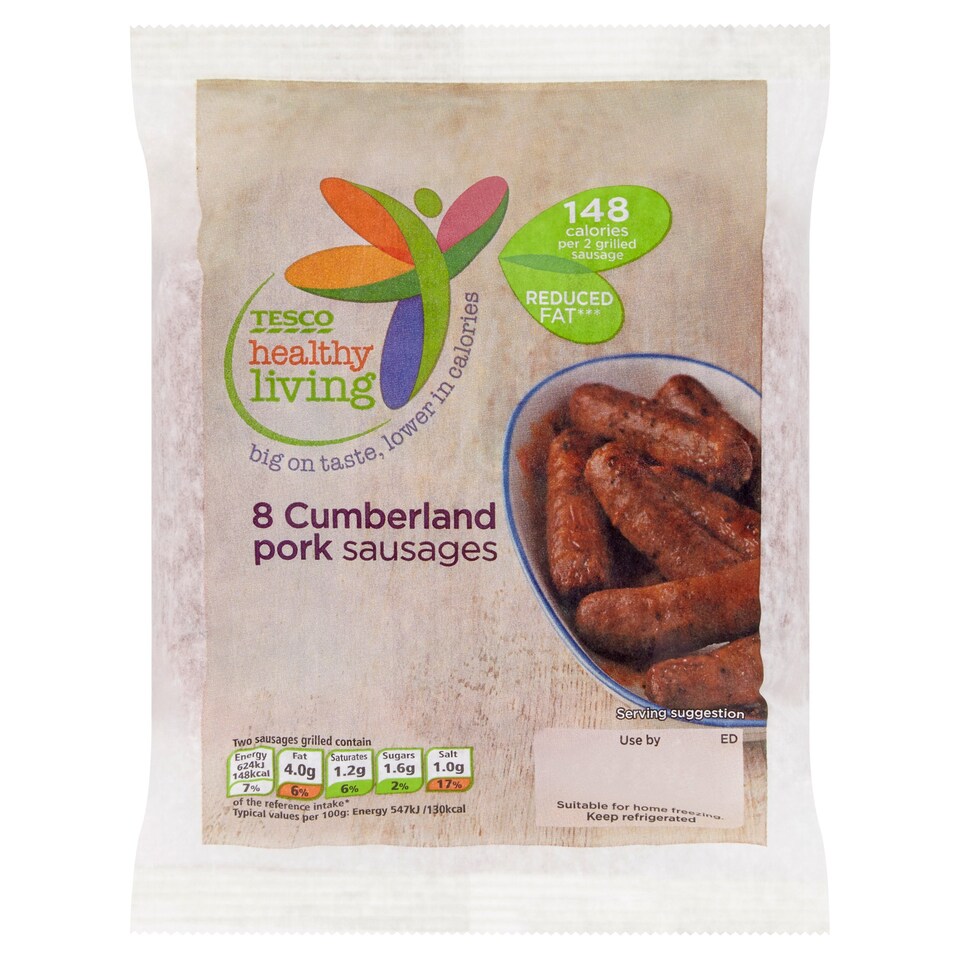 T.HEALTHY LIVING CUMBERLAND SAUSAGES 454G