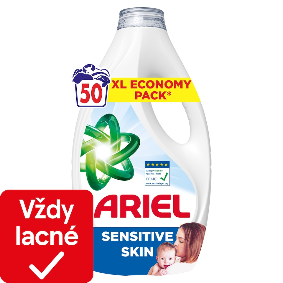 obrázok 1 z Ariel Tekutý Prací Prostriedok Pre Citlivú Pokožku, 2.25 l, 50 Praní