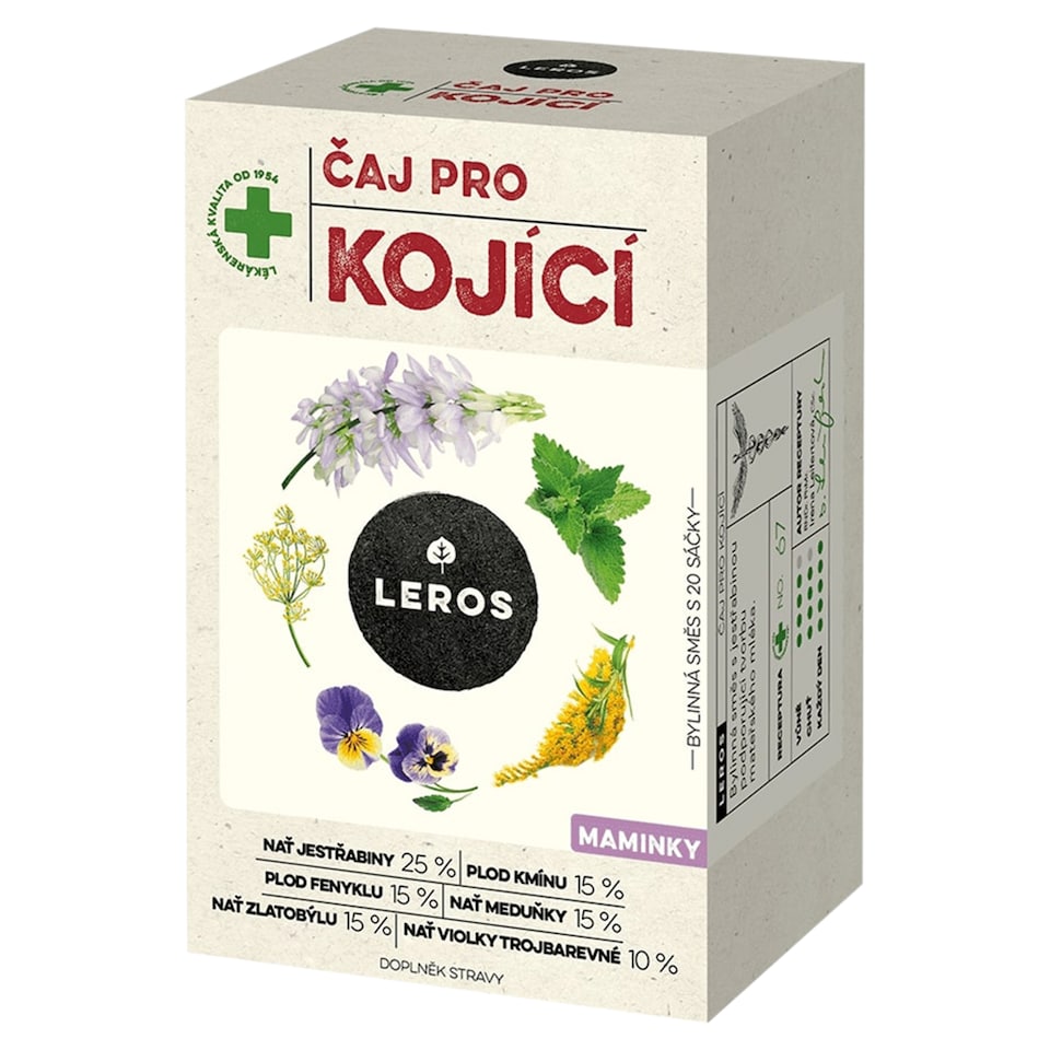 Leros Baby Čaj pre dojčiace matky bylinný 20 x 1,5 g (30 g)