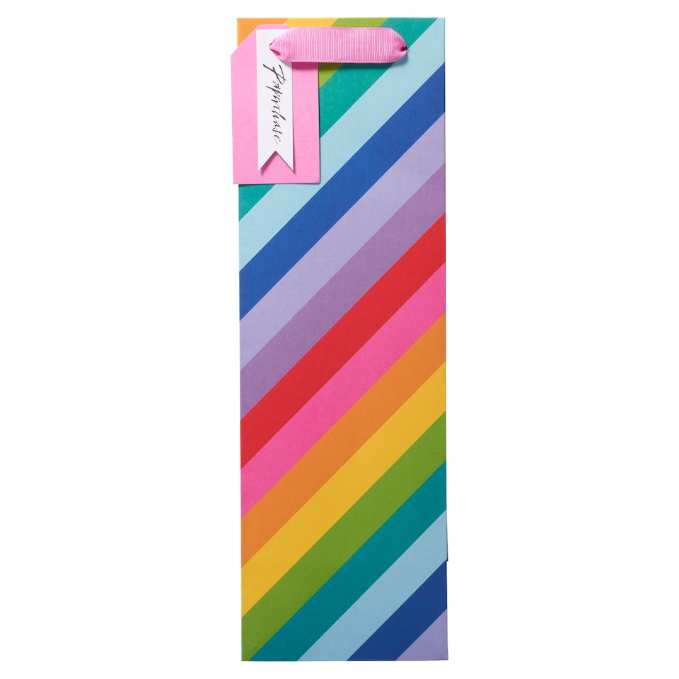 image 1 of Paperchase Rainbow Bottle Gift Bag