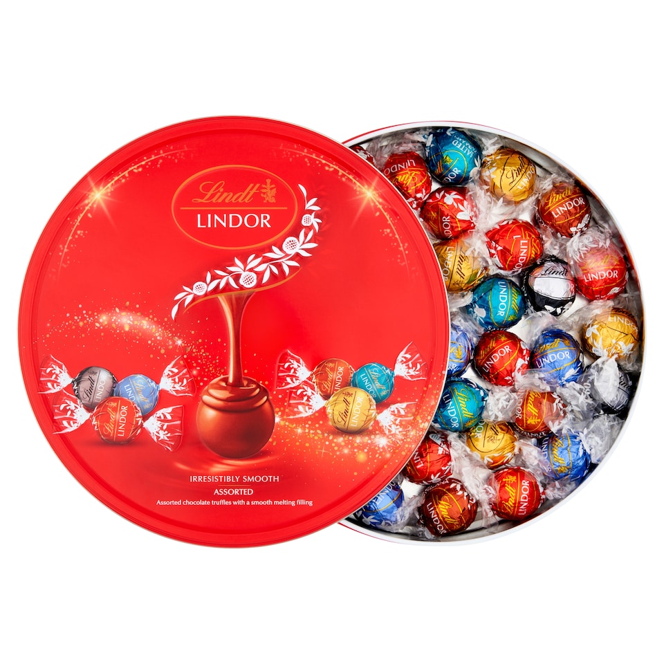 image 1 of Lindt Lindor Assorted Chocolate Selection Tin 450G