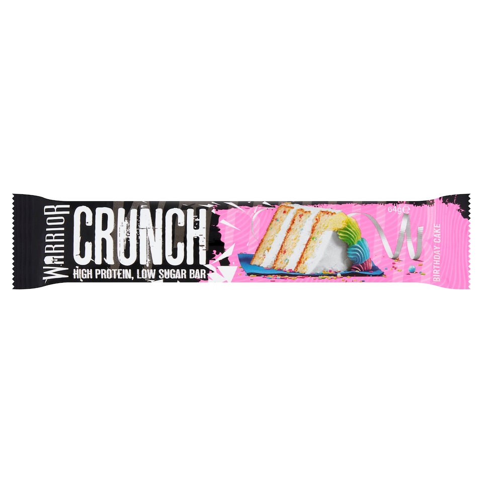 Warrior Crunch Protein Bar - Birthday Cake 64g