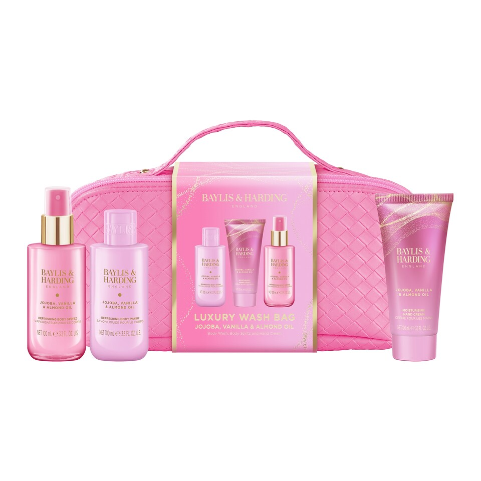 image 1 of Baylis & Harding Jojoba, Vanilla & Almond Oil Luxury Wash Bag Gift Set