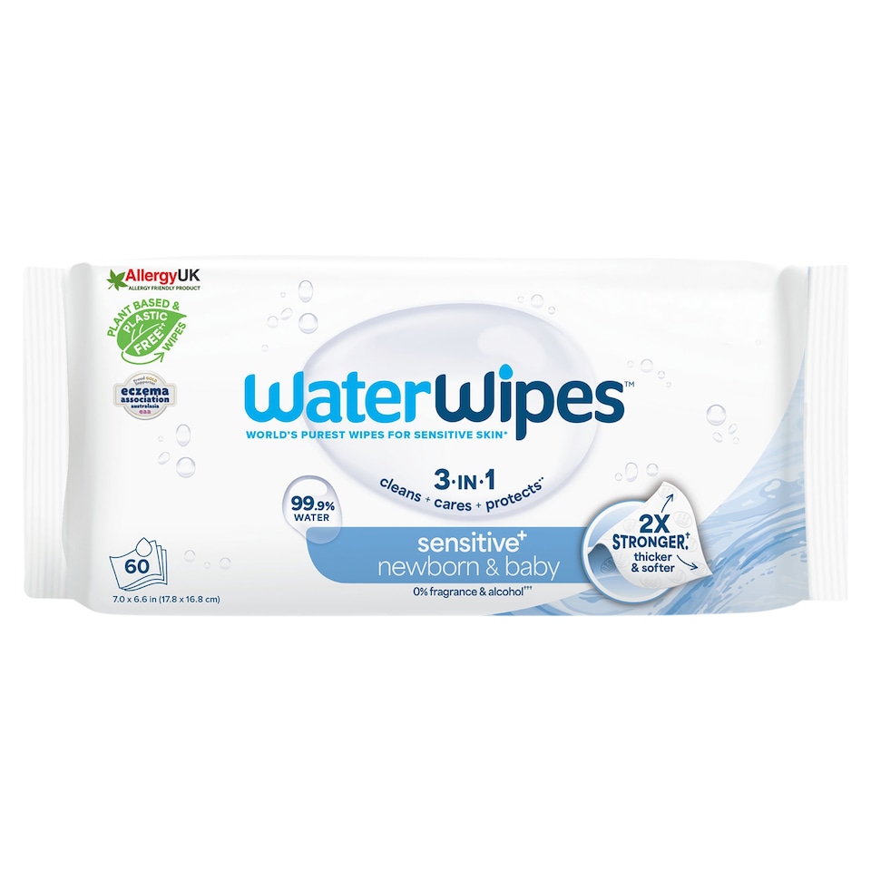 image 1 of Waterwipes Biodegradable Baby Wipes 60 Pack
