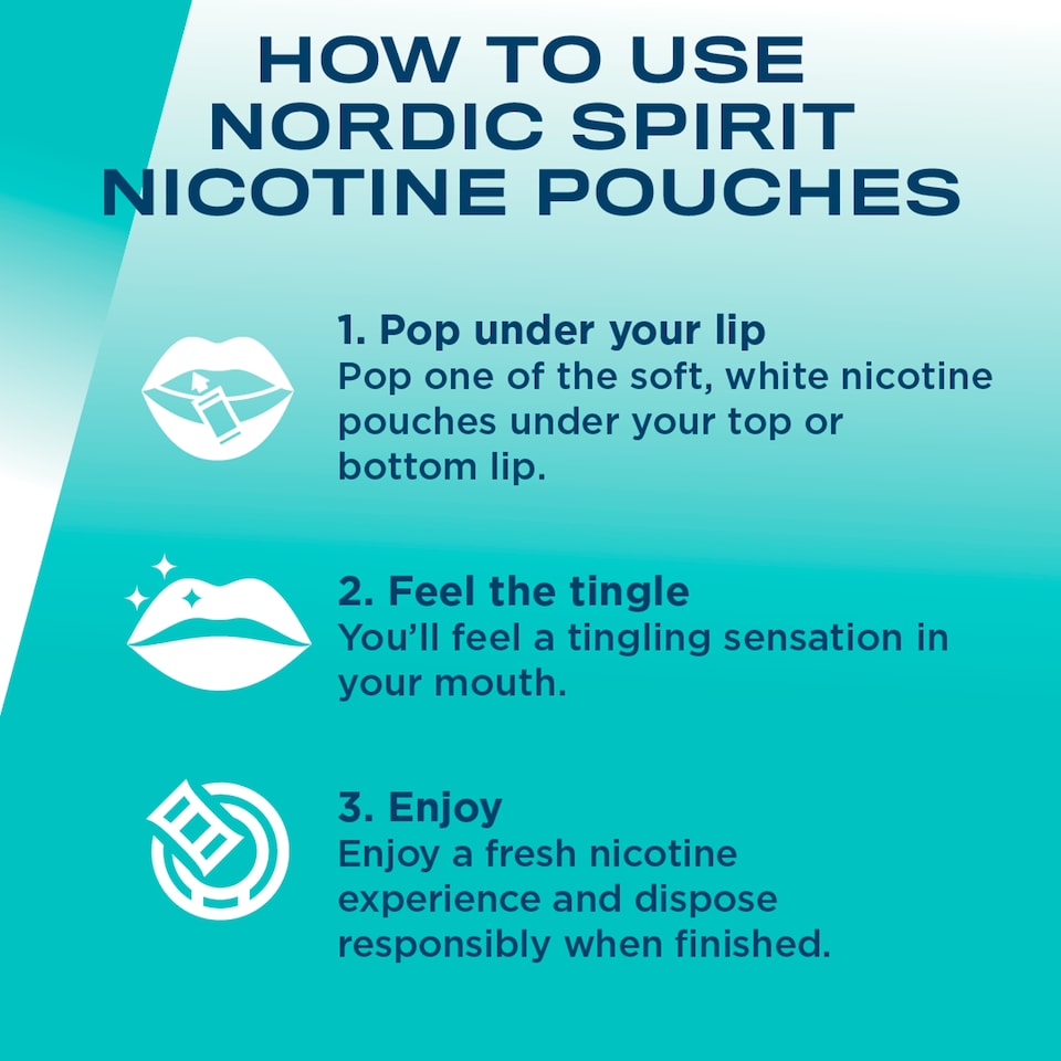 image 1 of Nordic Spirit Spearmint Strong - Tobacco Free Nicotine Pouches 20 Pack 9mg 14g