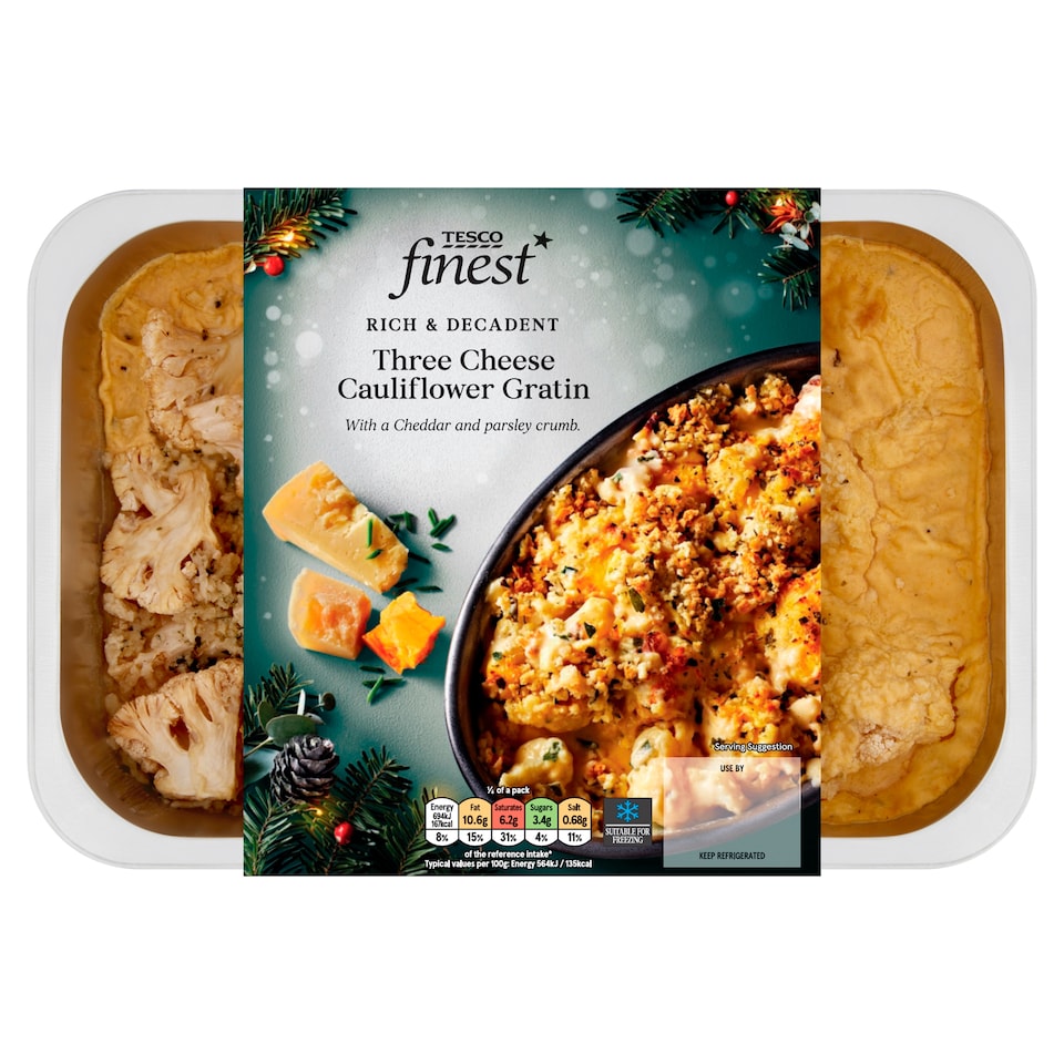 Tesco Finest Three-Cheese Cauliflower Gratin 800g