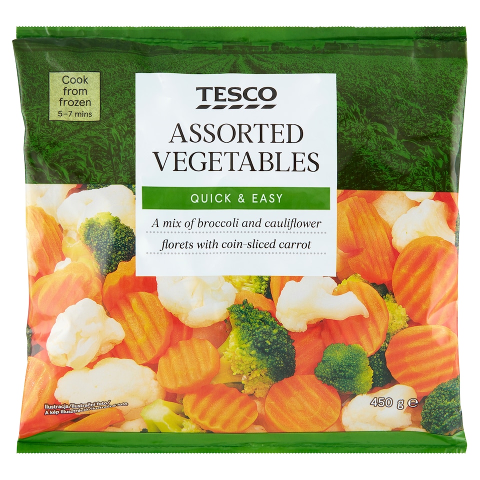 Tesco Quick-Frozen Assorted Vegetables 450 g