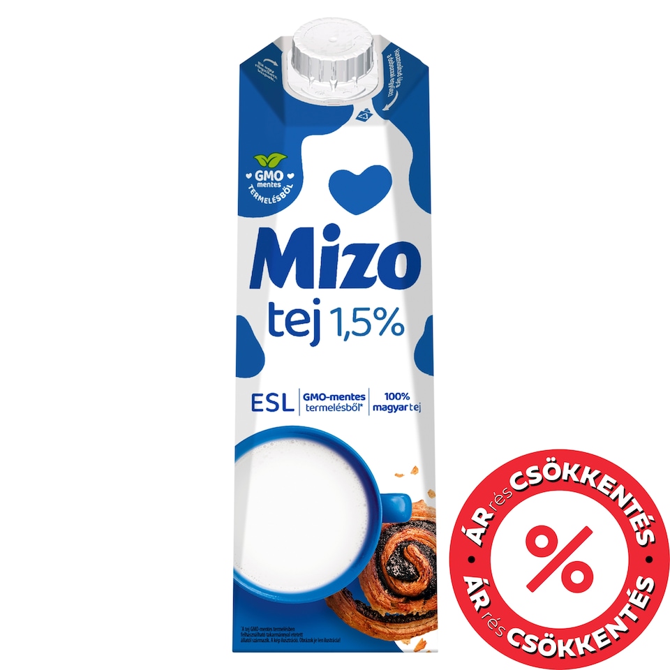 Mizo ESL Low Fat Milk 1,5% 1 l
