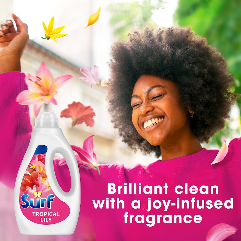 image 1 of Surf Tropical Lily Liquid Laundry Detergent 60 Washes 1.62L