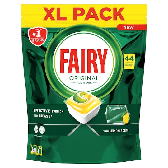 Fairy All In One Dishwasher Tablet Lemon 44Ct Tesco Groceries