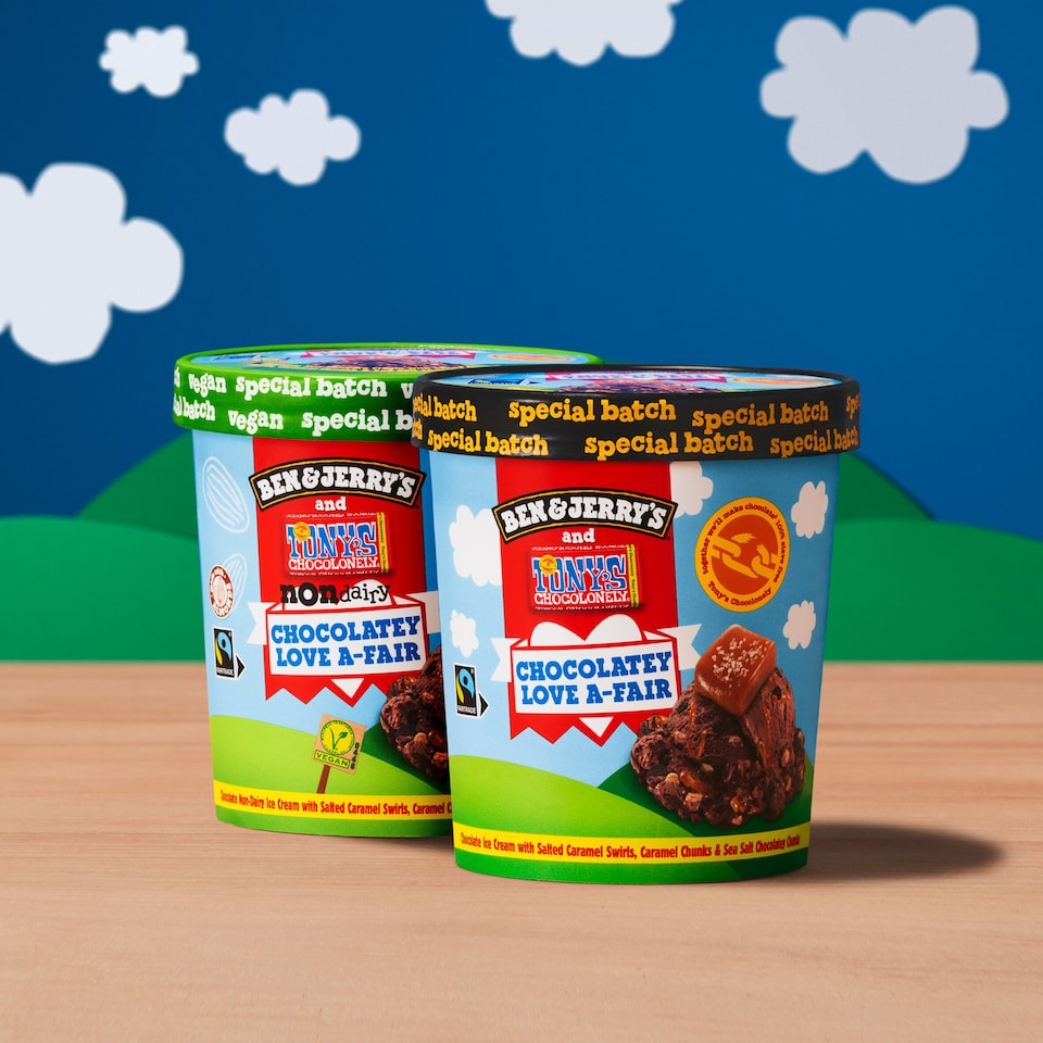 image 1 of Ben & Jerry's Non Dairy Tony's Chocolonely Chocolate Love A Fair Ice Cream Tub 465ml